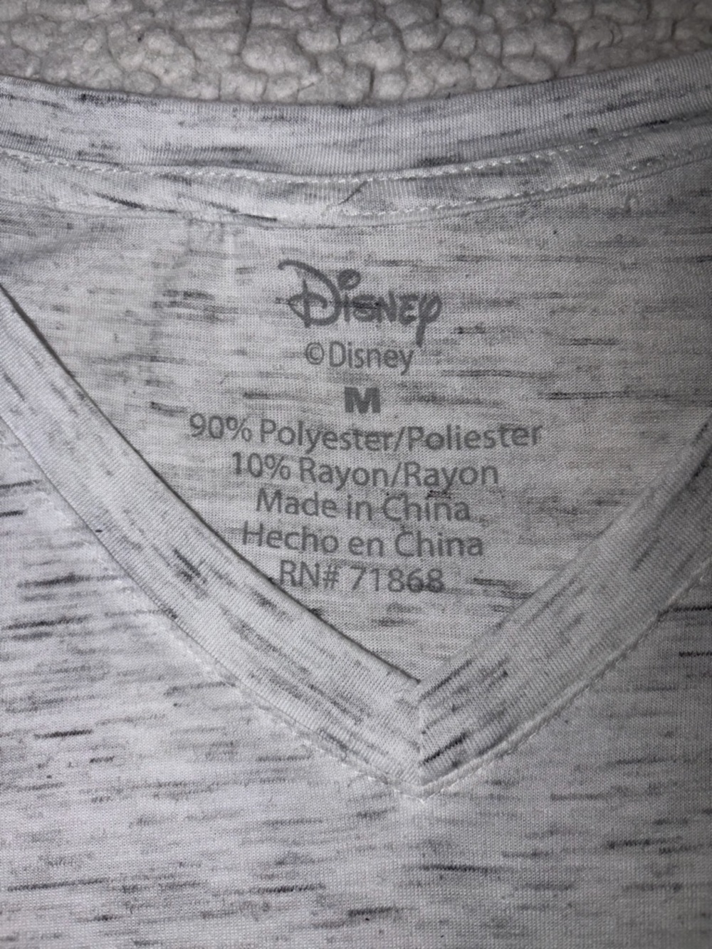 Disney Kids' Heather Gray V-Neck Stitch Graphic Tee - Blue - Picture 2 of 2